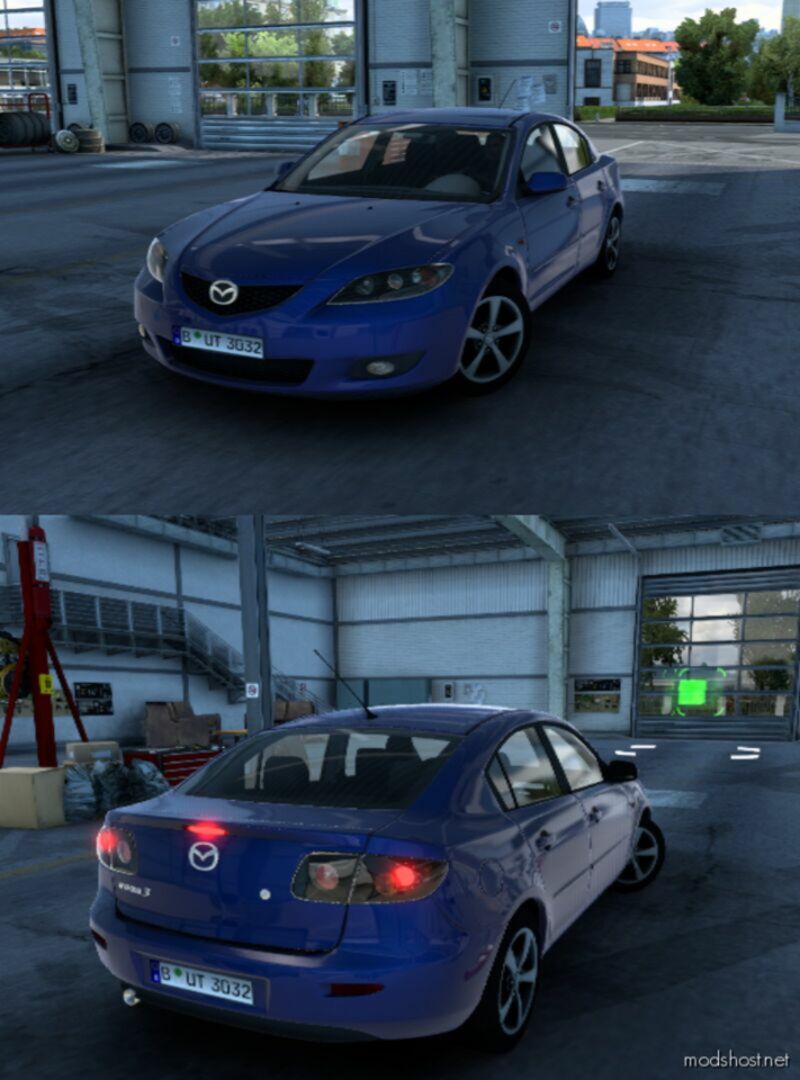 ETS2 Mazda Car Mod: 3 Sedan 2005 1.48 (Featured)