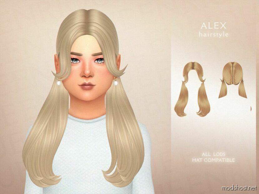 Sims 4 Female Mod: Alex Hairstyle – Child Version (Featured)