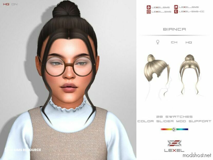 Sims 4 Female Mod: Bianca Hairstyle (Featured)