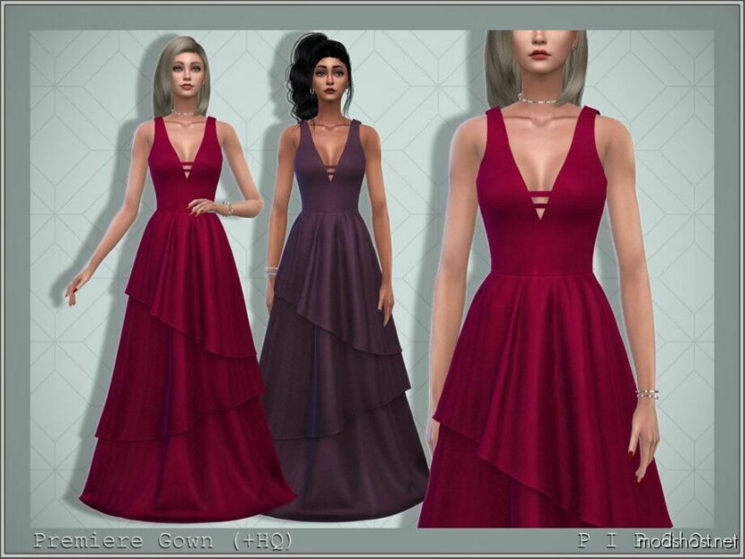 Sims 4 Elder Clothes Mod: Premiere Gown. (Featured)