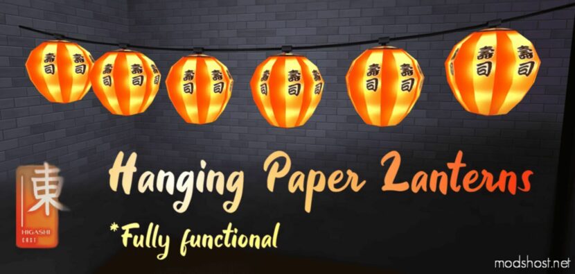 Sims 4 Object Mod: Hanging Paper Lanterns (Updated Lods) (Featured)