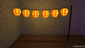 Sims 4 Object Mod: Hanging Paper Lanterns (Updated Lods) (Image #4)