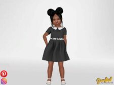 Sims 4 Kid Clothes Mod: Reni – Cute Toddler Dress (Image #2)