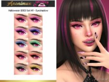 Sims 4 Female Makeup Mod: Halloween 2023 SET N1 – Eyeshadow (Featured)