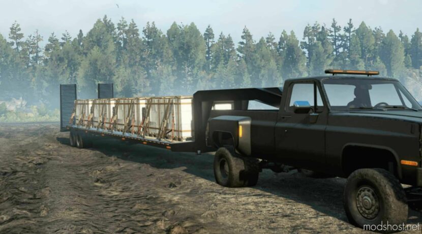 SnowRunner Mod: Delta Gooseneck Trailer PCK (Featured)