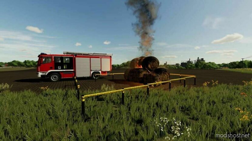 FS22 Placeable Mod: Police Tape Fence (Featured)