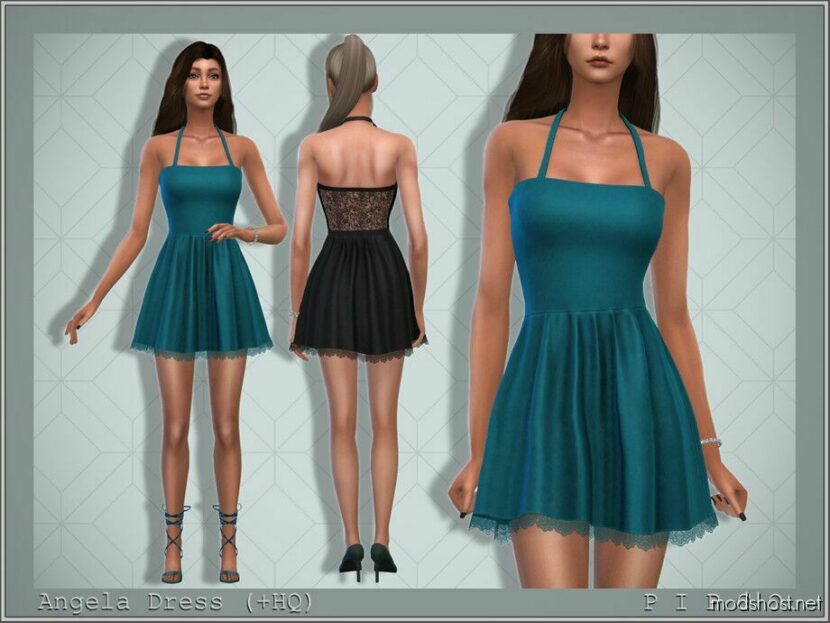 Sims 4 Elder Clothes Mod: Angela Dress. (Featured)