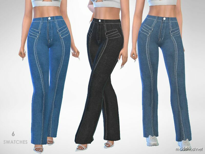 Sims 4 Jeans Clothes Mod: Malika Jeans (Featured)