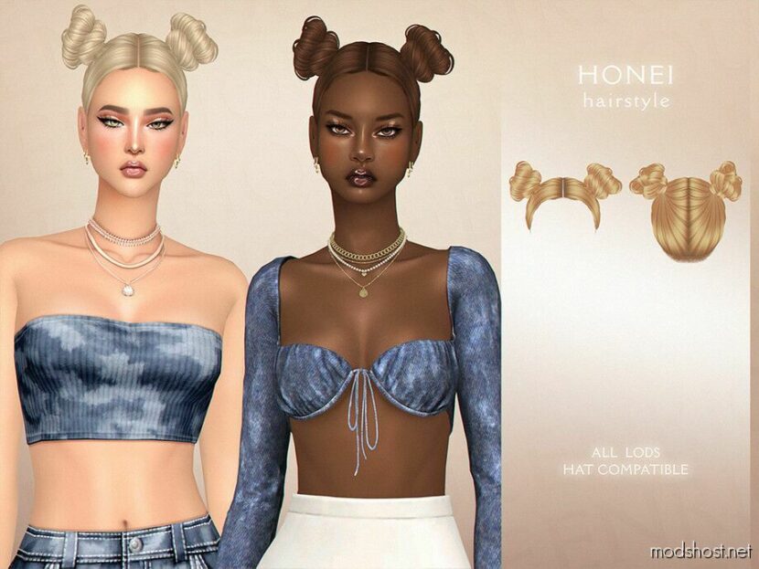 Sims 4 Female Mod: Honei Hairstyle (Featured)