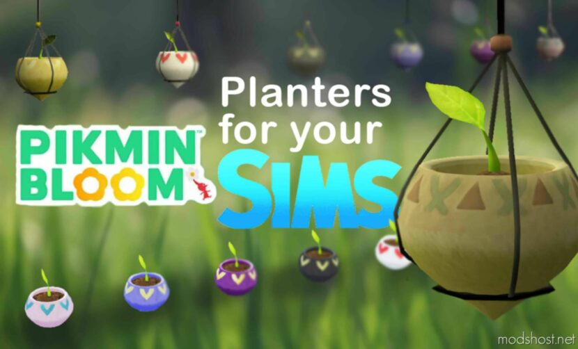 Sims 4 Object Mod: Decorative Planters Inspired By Pikmin Bloom (Featured)