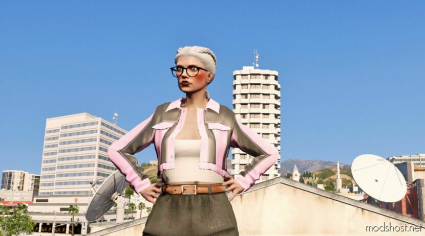 GTA 5 Player Mod: Leather Jacket With Undershirt For MP Female (Featured)