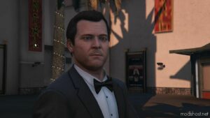 GTA 5 Player Mod: Michael’s Bowtie (FOR HIS Meltdown Tuxedo) (Image #2)