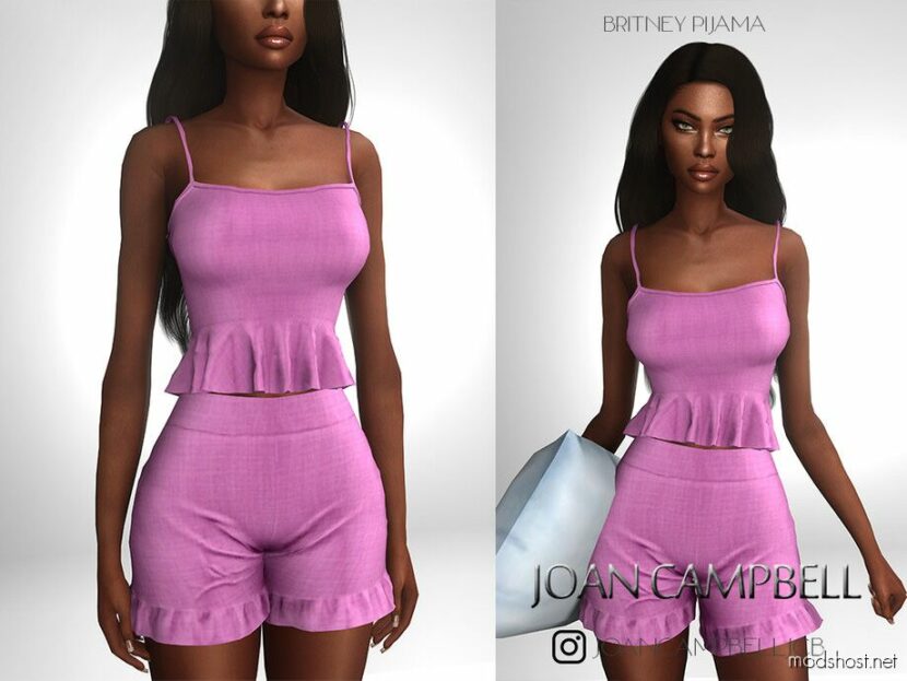 Sims 4 Adult Clothes Mod: Britney Pijama (Featured)