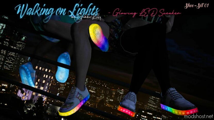 GTA 5 Player Mod: Walking ON Lights – LED Sneaker For MP Male & MP Female (Featured)