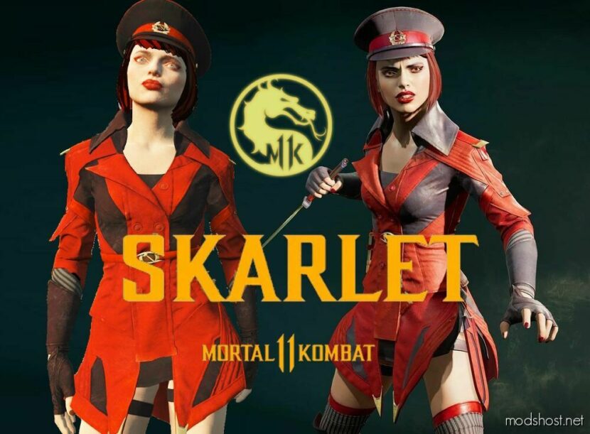 GTA 5 Player Mod: Mortal Kombat 11: Skarlet Add-On PED (Featured)