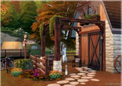 Sims 4 House Mod: Autumn Barn Cottage No CC (Image #6)