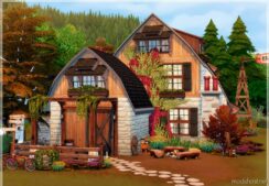 Sims 4 House Mod: Autumn Barn Cottage No CC (Image #7)