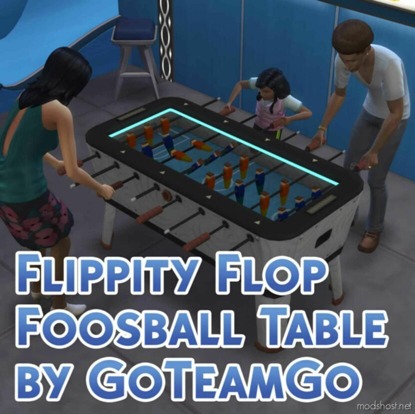 Sims 4 Object Mod: Flippity Flop Foosball Table (Featured)