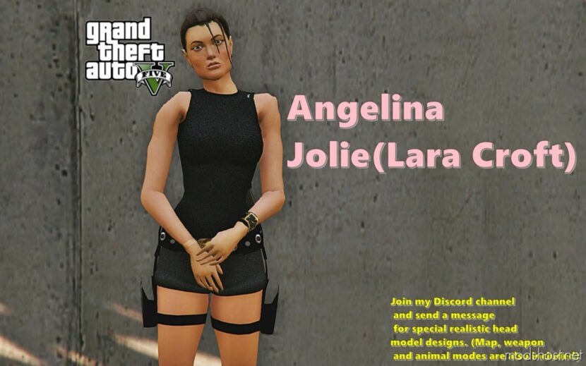 GTA 5 Player Mod: Lara Croft Add-On PED (Featured)