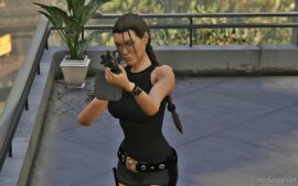 GTA 5 Player Mod: Lara Croft Add-On PED (Image #4)