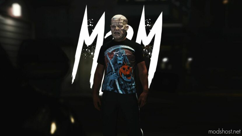 GTA 5 Player Mod: MBM – Halloween T-Shirt Pack For MP Male (Featured)