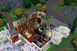 Sims 4 House Mod: Enchantress's Mansion • NO CC | Halloween 2023 (Image #15)