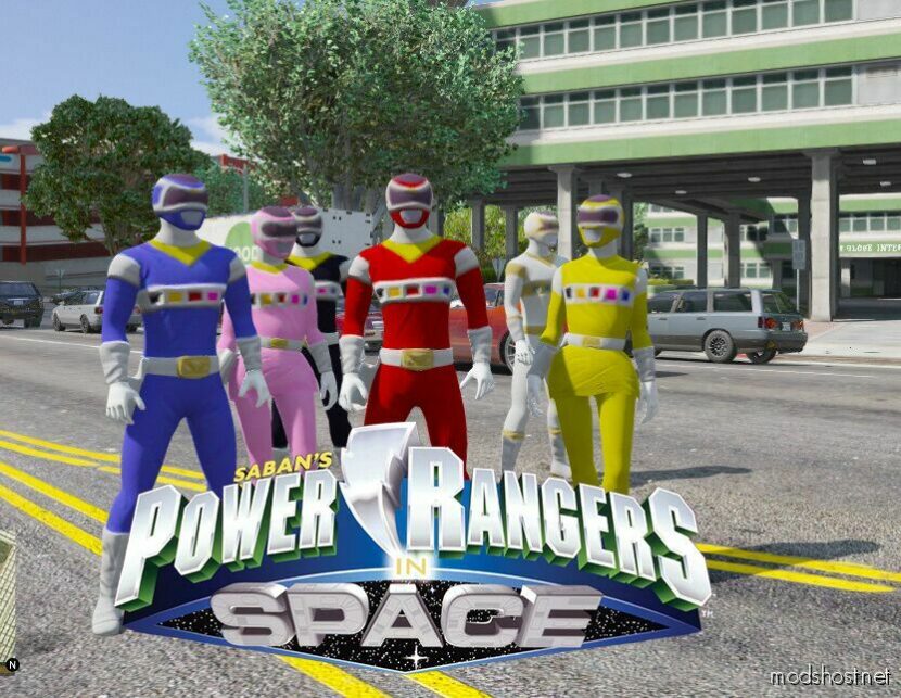 GTA 5 Player Mod: Power Rangers In Space (Addon Peds) (Featured)