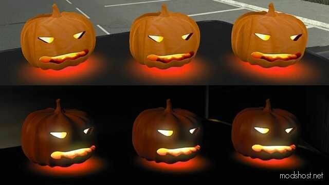 ETS2 Mod: Halloween Pumpkin Interior Addon 1.48 (Featured)