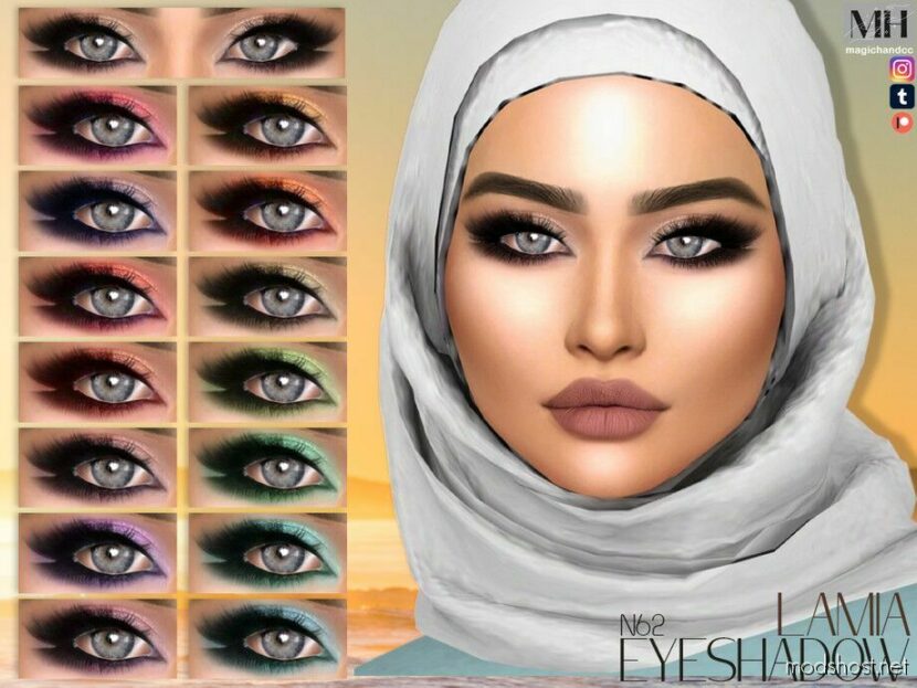 Sims 4 Eyeshadow Makeup Mod: Lamia Eyeshadow N62 (Featured)