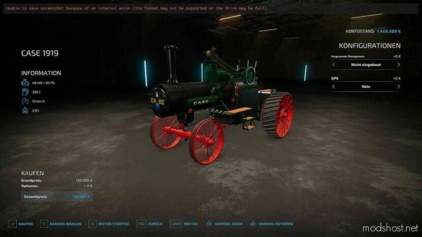 FS22 Case IH Mod: 1919 Steam Tractor Beta (Featured)