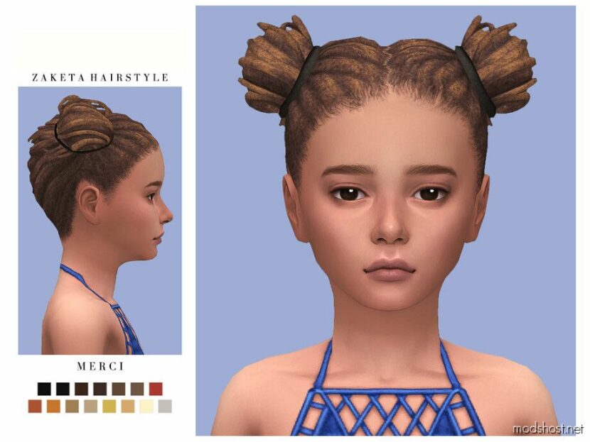 Sims 4 Kid Mod: Zaketa Hairstyle For Child (Featured)