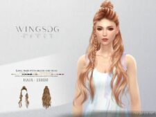 Sims 4 Female Mod: Wings-Es1022-Long Hair With Braids And Buns (Featured)