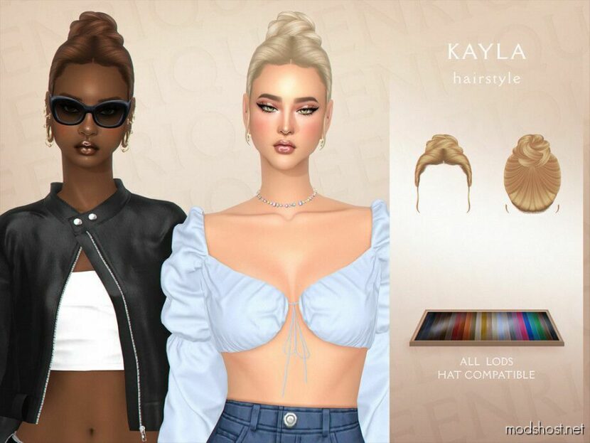 Sims 4 Female Mod: Kayla Hairstyle (Featured)