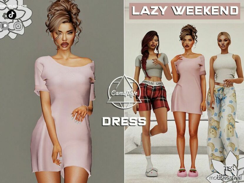 Sims 4 Female Clothes Mod: Lazy Weekend Collection (Featured)