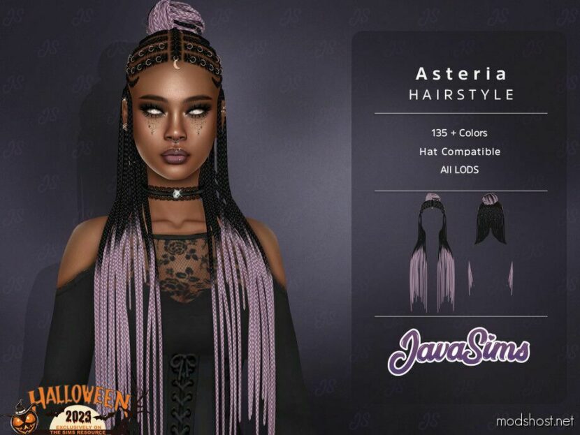 Sims 4 Female Mod: Asteria Hairstyle (Featured)