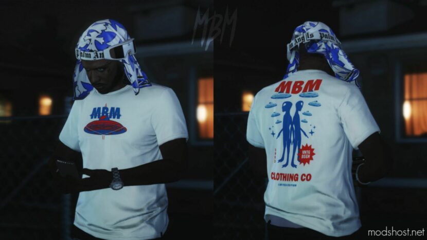 GTA 5 Player Mod: MBM – Lore Friendly Tshirts (MP Male – 16 Textures) (Featured)