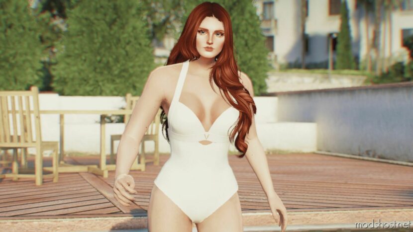 GTA 5 Player Mod: Blue Jeans ~ Lana DEL REY Swimsuit (Featured)