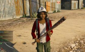 GTA 5 Player Mod: Clementine (Animation) TWD Final Season V1.2 (Image #4)