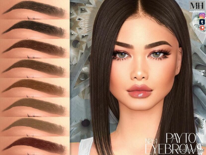 Sims 4 Eyebrows Hair Mod: Payton Eyebrows N261 (Featured)