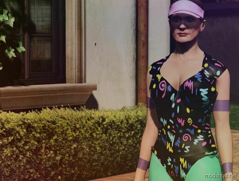 GTA 5 Player Mod: 90’s Workout Clothes For Amanda (Featured)