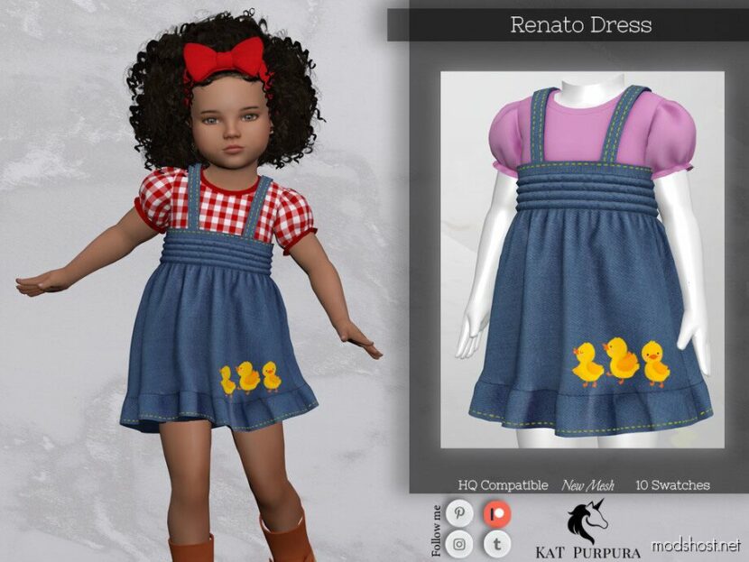 Sims 4 Kid Clothes Mod: Renato Dress (Featured)