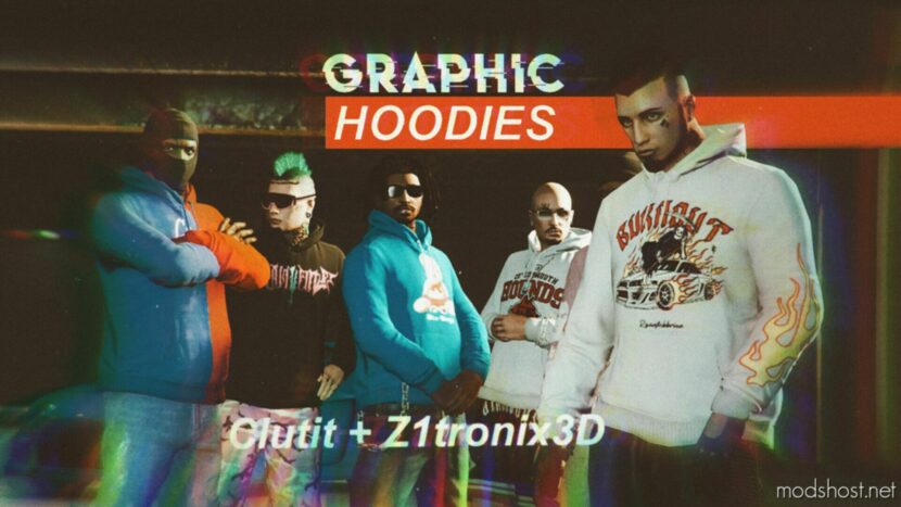 GTA 5 Player Mod: Graphic Hoodies Male/Female V2.0 (Featured)