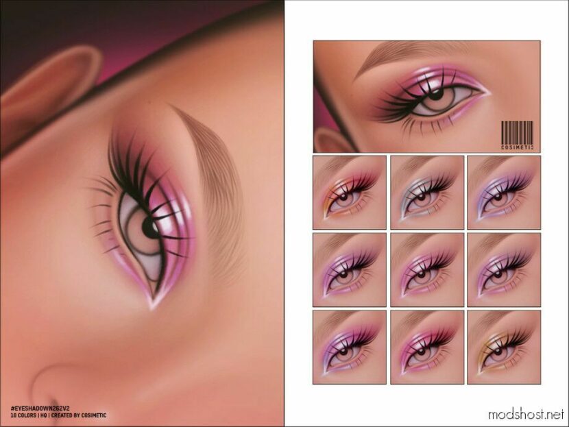 Sims 4 Female Makeup Mod: Eyeshadow N262 V2 Glossy Version (Featured)