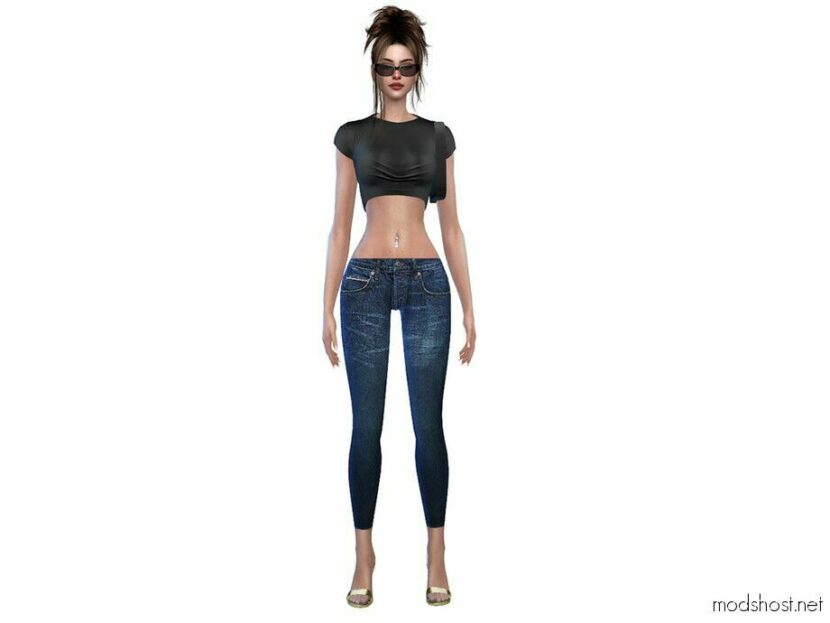 Sims 4 Adult Clothes Mod: Esmeralda LOW Rise Jeans (Featured)