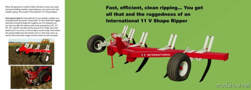 FS22 International Implement Mod: 11 V Shank Ripper (Featured)