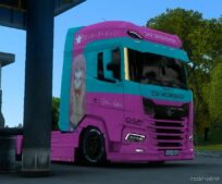 ETS2 DAF Mod: Nadeshiko X Bocchi Skin For Jasper DAF 2021 By ZEN Workshop (Image #2)