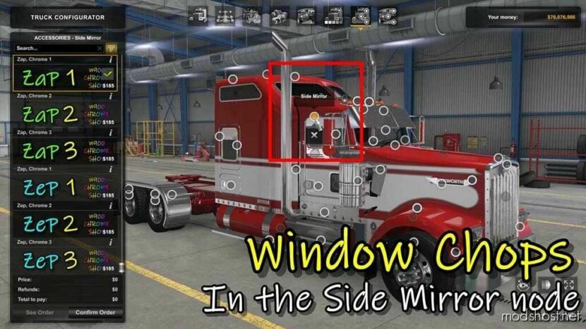 ATS Kenworth Part Mod: W900 Chrome Shop V1.1 1.48.5 (Featured)