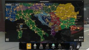 ETS2 ProMods Mod: Colored Map For Promods 1.48.5 (Image #2)