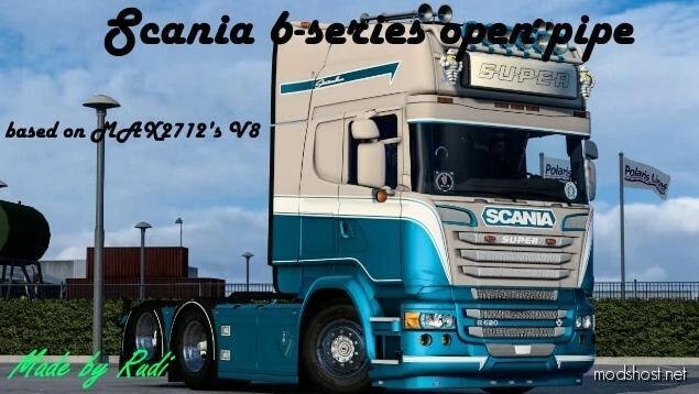 ETS2 Open Pipe Mod: Scania 6-Series V8 Open Pipe Sound 1.48.5 (Featured)