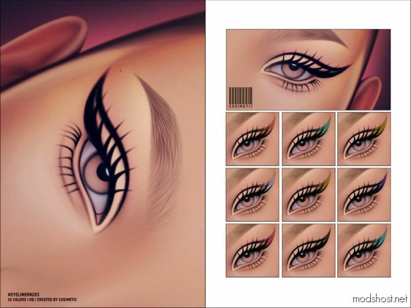 Sims 4 Female Makeup Mod: Eyeliner N283 (Featured)